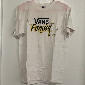 Vans White and Yellow Graphic Tee
